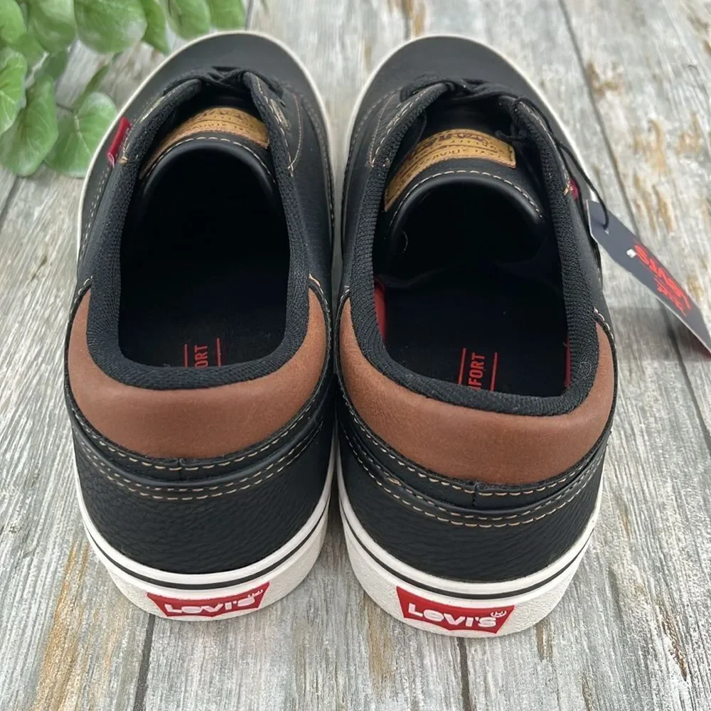 Levi's Mens Black Ethan Casual Fashion Sneaker Shoes Size 9
